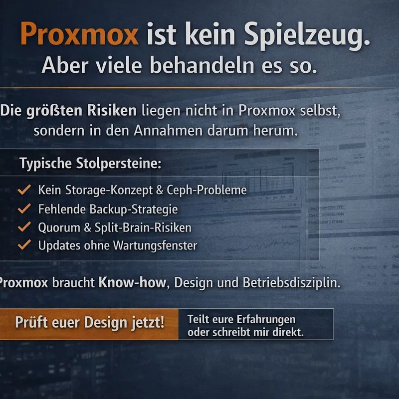 Related to proxmox ist kein spielzeug – aber viele behandeln es so